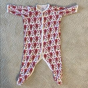 Roller Rabbit Pink Monkeys footie